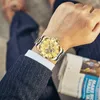 Armbanduhren GLENAW Automatikuhren Wasserdichter Edelstahl Leuchtende Monatsphase Datumsuhr für Männer Luxusmarke Armbanduhr Mechanisch 230807
