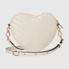 Designerväska för flickor hjärtformad fluffig faux päls handväska sammanlåsande mini hjärta axelväska riktig läder pochette koppling tote crossbody väska