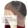 Lace Wigs 13x3 Bourgogne Rouge Synthétique Avant Perruque Cheveux Raides Sans Colle Résistant À La Chaleur Pour Les Femmes 230807