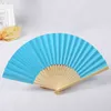 Chinese Style Products Vintage Chinese Style Hand Fan Paper Bamboo Solid Folding Fans For Dance Performances Wedding Party Fan Home Decorations