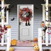 Decorative Flowers Bedroom Halloween Decorations Wreath Long-legged Gnome Doll Ornament For Front Door Decoration Party Props Indoor