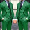 Herenpakken 6 Kleuren Mannen 3 Stuks Piekte Revers Kostuum Homme Zakelijke Smoking Bruidegom Prom Slim Fit Blazers voor