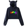 Mannen Hoodies Sweatshirts Bella Thorne Merch Trui Kat Cropped Hoodie Crop Top Vrouwen Pop Zanger Jeugdige Kleding 230807