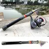 Boot Angelruten 1,8-3,6 m Carbon Faser Spinning Angelrute 5,2 1 Angelrolle Combo Teleskop Angelrute Spinning rolle Kit Pesca 230807