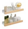 Bathroom Shelves Rack Wallmounted Shower Room Toilet Nordic style Shelf Cosmetic Storage kitchen Multipurpose Solid Wood 230807