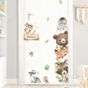 Muurstickers Deur Leuke Jungle Dieren Olifant Giraffe Aquarel Sticker voor Kinderkamer Babykamer Decals Home Decor 230808