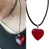 Charms Red Heart Charm Pendants Fashion Small Glass Pendant Jewelry Diy Accessoarer för halsbandsarmband Hantverk