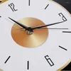 Wall Clocks Luxury Living Room Clock Watch Gold Art Modern Design Decoration Light White Round Numbers Saat Decor