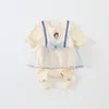 Strampler Herbst Prinzessin Baby Mädchen Bodys Langarm Druck Kinder Körper anzug Kind Kleidung 230808