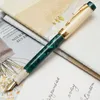 Fountain Pens Jinhao 100 stulecia żywicy zielony biały pióro klip Effmbent z konwerterem Ink Business Prezent 230807