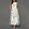 Urban Sexy Dresses Boho Dress for Female Girl Floral Vintage Print Långärmlös casual kjol Elegant Maxi Summer Party Women Clothing 230807