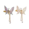 Headpieces Tassel Butterfly Hair Clips Barrettes Pin Hanging Ear Styling Clip Accessories For Women And Girls