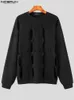 Men's Sweaters Tops 2023 Korean Style New Men Loose Comfortable Leisure Pullovers Fashion Hollow Knitted Long Sleeve Sweater S-5XL J230808