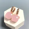 Orecchini pendenti 10,6 mm Nudo per donna Regalo di gioielli di moda con colori rosa di cristallo rosa di alta qualità