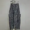 Calças Femininas HOUZHOU Camo Cargo Cintura Alta Patchwork Bolsos Calças Camufladas Roupas Femininas Moda Streetwear Hip Hop 230808