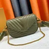 Designer Crossbody Bag 2-Piece Stylish Women's Leather Crossbody Bag Clamshell Mini Handväska kedja Rund myntväska