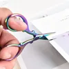 6pcs Mini Stainless Steel Tip Classic Stork Crane Design Scissors Hair Cutting Scissors Shears