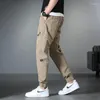 Мужские брюки 2023 летние мужские груз мужская уличная одежда хлопковая школьная мода карманные повседневные брюки.