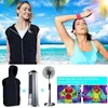 Herrenwesten Sommer Sport Fan Klimaanlage Cooler Mann Frau Reisen Ultraleicht Marke Outdoor Weste Kleidung Jacke Sonne Windjacke Angeln Arbeiter 230807