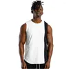 Hommes débardeurs hommes chemises sans manches Patchwork musculation chemise mode entraînement Fitness Gym haut court