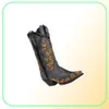 2021 Women039S Rustic Tan المطرزة Butterfly Cowgirl Boots Western Womens Retro Knee High Handmade Cowboy3243867