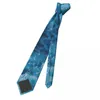 Bow Ties Blue Ocean Waves Slipsar män kvinnor polyester 8 cm havsvatten fiske nacke män mode breda tillbehör gravatas affärer