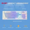 Affhasat Wired Gaming Mechanical Keyboard Russian/English Backlight Gamer Keyboard 98 Keys Knob Light Control Type C Hot Swap HKD230808