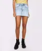 Grundlegende Freizeitkleider Australische Trendmarke Ksub * Original Tail Goods Damen-Jeans-Kurzrock aus reiner Baumwolle in verwaschenem Sommerblau mit halbem Körper und Gesäß A-Linie
