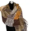 Foulards Épais Poncho D'hiver Femmes Écharpe De Luxe Floral Chaud Châle Et Wrap Cachemire Pashmina Écharpes Conception Couverture Bufanda Echarpe 230807