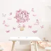 Stickers muraux 17 pièces aquarelle papillon pour filles chambre enfants chambre décalcomanies vivant bébé pépinière décor papier peint 230808