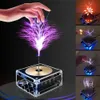 Andra hemträdgårdar Tesla Coil Bluetooth Compatible Music Touchable Artificial Lightning Spark Toy Frequency Voltage Pulse Electric Arc Generator 230808