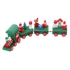 Noel Tren Formu Ahşap Natale Dekorasyon Noel Baba Ayı Xmas Çocuk Oyuncakları Ahşap Hediye Ev Süs Navidad Yeni Yıl L230620