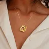 Ожерелья с подвесками Ожерелья с подвесками Персонализированное ожерелье в форме сердца с именем на заказ Подарок для сестры и мамы