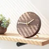 Relojes de mesa, reloj sencillo nórdico, mesita de noche de madera maciza de 6 / 8 pulgadas, pequeño hogar decorativo, decoración de escritorio de madera