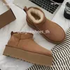 مصمم أحذية الثلج مصمم شتاء الحذاء Aus Women Women Men Booties Classic Brown Bailey Bow Chestnut Short White Seasalt Grass 35-45