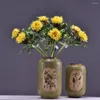 Kwiaty dekoracyjne Wysokiej jakości pojedynczy łodyg słonecznikowy kwiat sztuczny jedwabny daisie