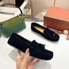 LP Piana Summer Shoes Walk TASSELED TEXTED DECTION SLIP-ON LOAFERS 신발 로우 탑 탑형 힐 캐주얼 아파트 여성 고급 디자이너 드레스 신발 공장 신발 공장 신발