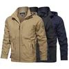 Vestes pour hommes Hommes imperméable Camping veste militaire pêche randonnée en plein air manteau de pluie coupe-vent respirant chasse tactique 230807