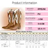 Ippeum 788 Boots for Cowboy Women Firebird Borduurschap Leer Knie High Boot Country Western Brown Cowgirl schoenen 230807 277