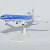 Aircraft Modle Metal Aircraft Model 20cm 1 400 Mcdonnell Douglas Md-11 Metal Replica Alloy Material With Landing Gear Collectible Toys Gift 230807