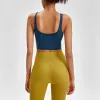 L2054B Débardeur Classique Sport Soutien-Gorge Antichoc Gym Vêtements Soutien Léger Yoga Soutien-Gorge Fitness Courir Entraînement Soutien-Gorge U Dos Sexy Gilet avec Bonnets Amovibles