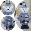 Christmas Snowman Dolls Cute Blue Bear Series Christmas Ornament Santa Deer Toys for Kids Gift New Year Festival Decoration L230620