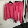 Ubrania Kobiety projektantki dresowe damskie sportowe i bogato zielone odzież fitness list bluza pullover luźna dres projektanci dresowe 2 -częściowe zestaw