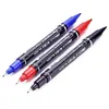 Målning pennor 3PCSSet Dual Tip Permanent Marker Waterproof Pen Finemedium Point 05mm1mm Black Blue Red Ink Art Supplies 230807