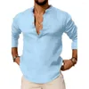 Męskie koszule męskie Mężczyźni Fall Shirt Long Rleeve Slim Fit Buttons