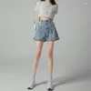 Dżinsy dżinsowe krótkie ubrania Y2K na letnie ubrania żeńskie spodnie Trendyol spodnie Hanbok