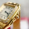 Top Fashion Quartz Watch Women Gold Silver Dial 22mm 27mm Sapphire Glass Classic Square Design Arvur Ladies Elegant Full Rostly Steel Clock 1773