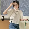 Bluzki damskie koszule kobiety chiński styl guziki