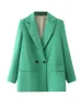 Trajes de mujer Blazers Primavera Mujer Blazers Moda de doble botonadura Ropa de oficina Blazer Abrigo Vintage Bolsillos de manga larga Ropa de abrigo femenina 230808