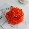 Dekorativa blommor Brudhandtag Rose Flower Fuktgivande verklig beröringssimulering Curl Silk Peony Bouquet Wedding Home Decoration Flore